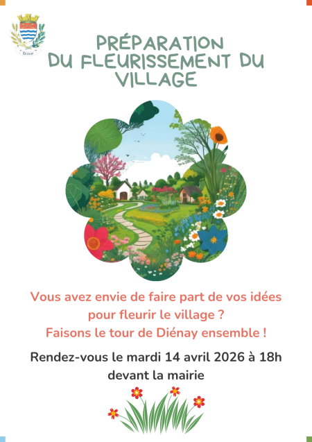 préparation du fleurissement de Diénay