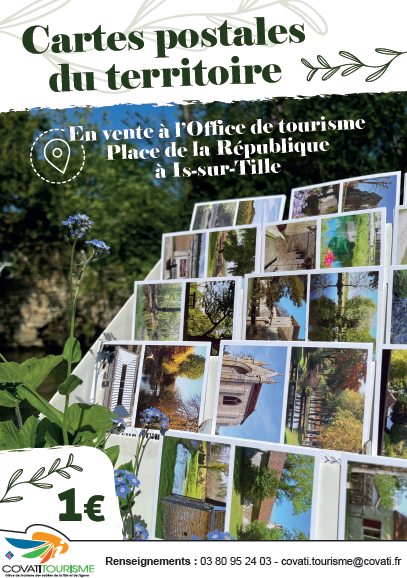 Vente de cartes postales du territoire